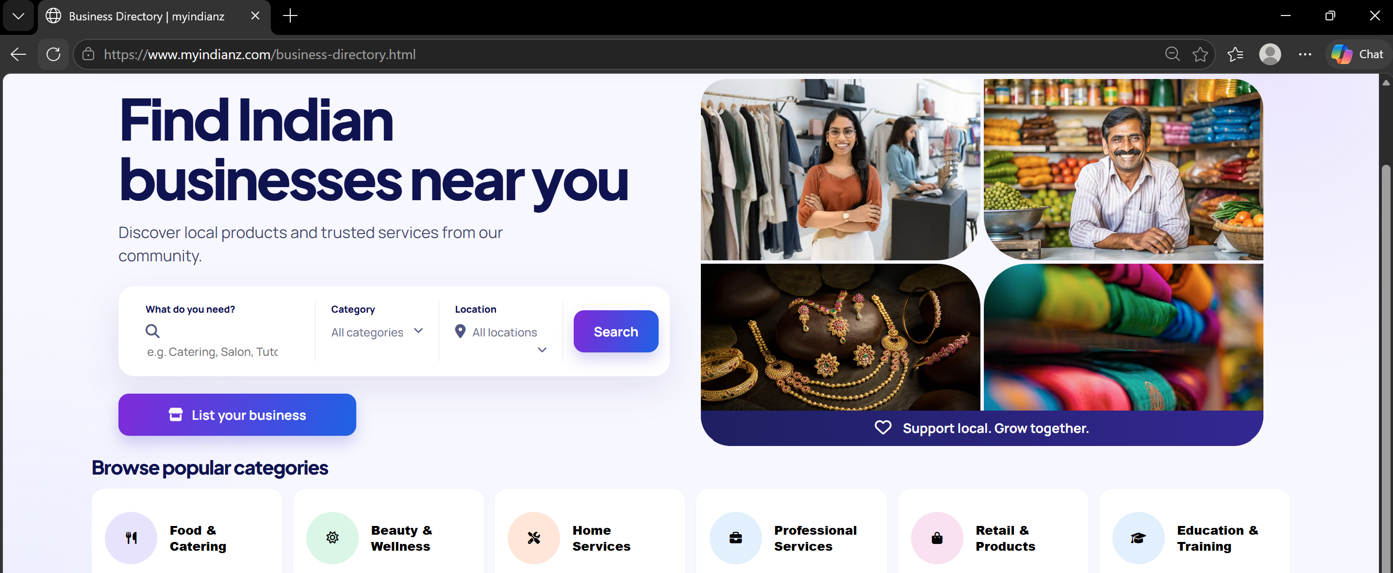Featured businesses placement preview